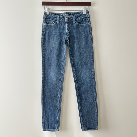 Bullhead Blue Denim Solana Extreme Skinny Jeans Size 0 - Picture 1 of 16